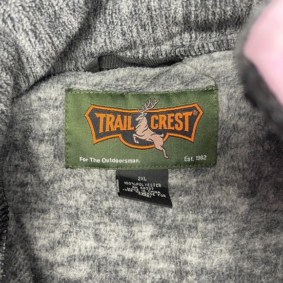 TrailCrest Fleece Jacket Womens 2XL Gray Realtree Long Sleeve Mock Neck Full Zip - Picture 5 of 7